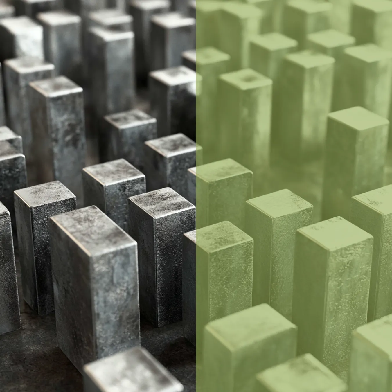 Vorteil - weniger Material